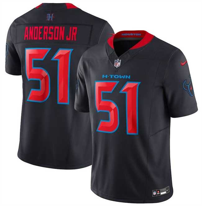 Youth Houston Texans #51 Will Anderson Jr. Navy 2024 2nd Alternate F.U.S.E Vapor Stitched Jersey Dzhi